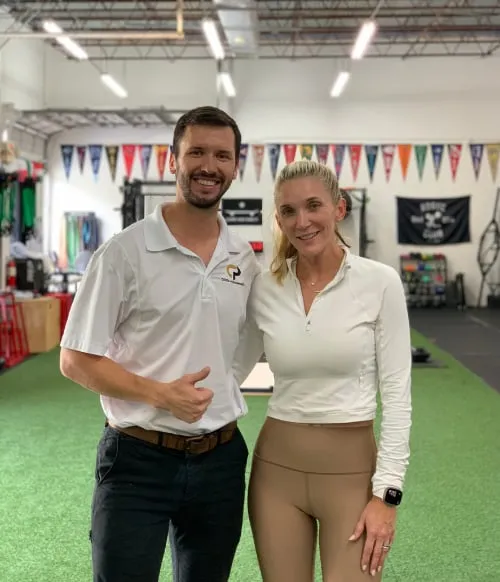 Dr. Vlad Madorsky with client Katie V. at Physical Therapy Doc in West Boca Raton