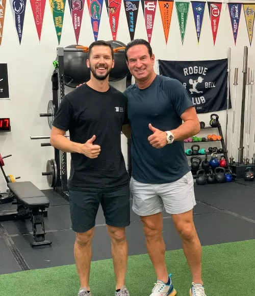 Dr. Vlad Madorsky with client Adam H. at Physical Therapy Doc in West Boca Raton