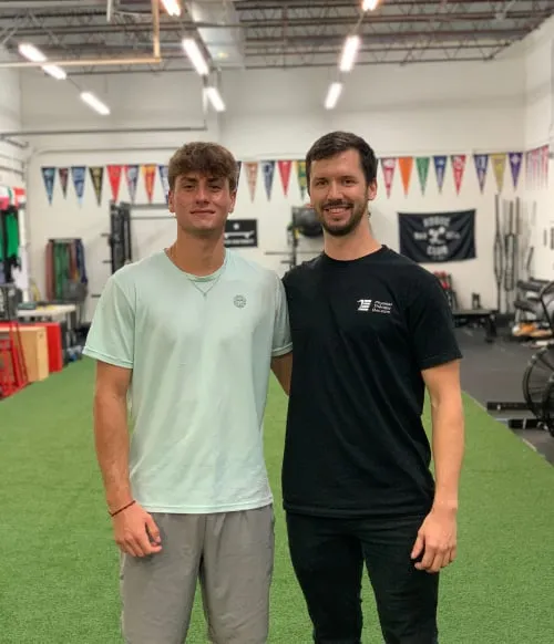 Dr. Vlad Madorsky with client Alex V. at Physical Therapy Doc in West Boca Raton